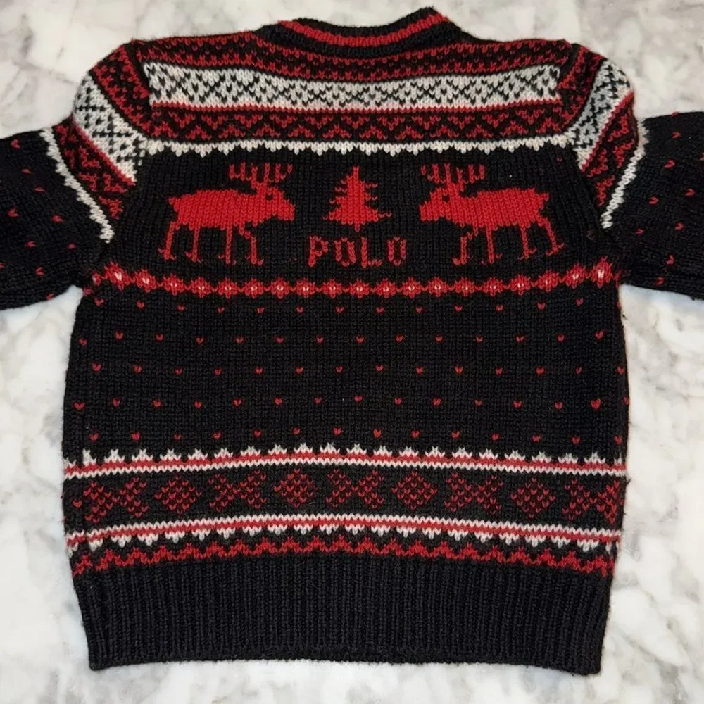 Ralph Lauren Kids' Festive Wool Sweater 12M